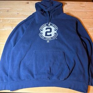 Vintage New York Yankees Hoodie Men XL Blue Sweatshirt Sweater Derek Jeter